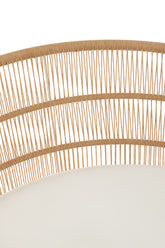 Stoel Joa Metaal/Rotan Wit - Outdoor loungestoel - J-Line - livinglovely.nl