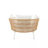 Stoel Joa Metaal/Rotan Wit - Outdoor loungestoel - J-Line - livinglovely.nl