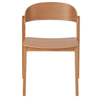 Stoel Laga Eikhout/Multiplex Naturel - Eetkamerstoel - J-Line - livinglovely.nl