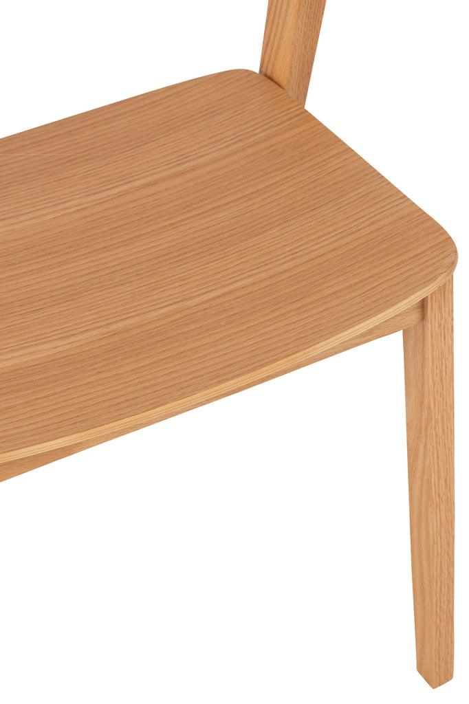 Stoel Laga Eikhout/Multiplex Naturel - Eetkamerstoel - J-Line - livinglovely.nl