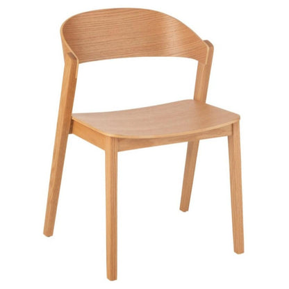 Stoel Laga Eikhout/Multiplex Naturel - Eetkamerstoel - J-Line - livinglovely.nl