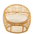 Stoel Lise + Kussen 1 Persoon Rotan/Textiel Naturel/Wit J-Line