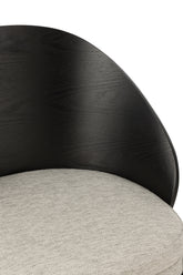 Stoel Lone Multiplex/Metaal Zwart/Grijs - Eetkamerstoel - J-Line - livinglovely.nl