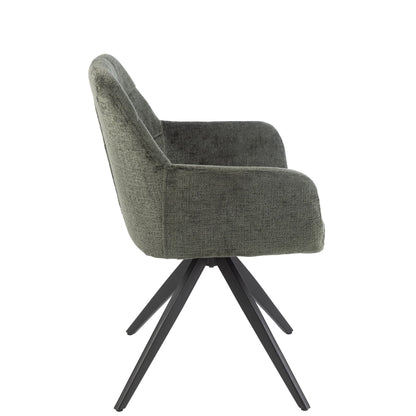 Stoel Louna Ijzer/Acryl Groen J-Line