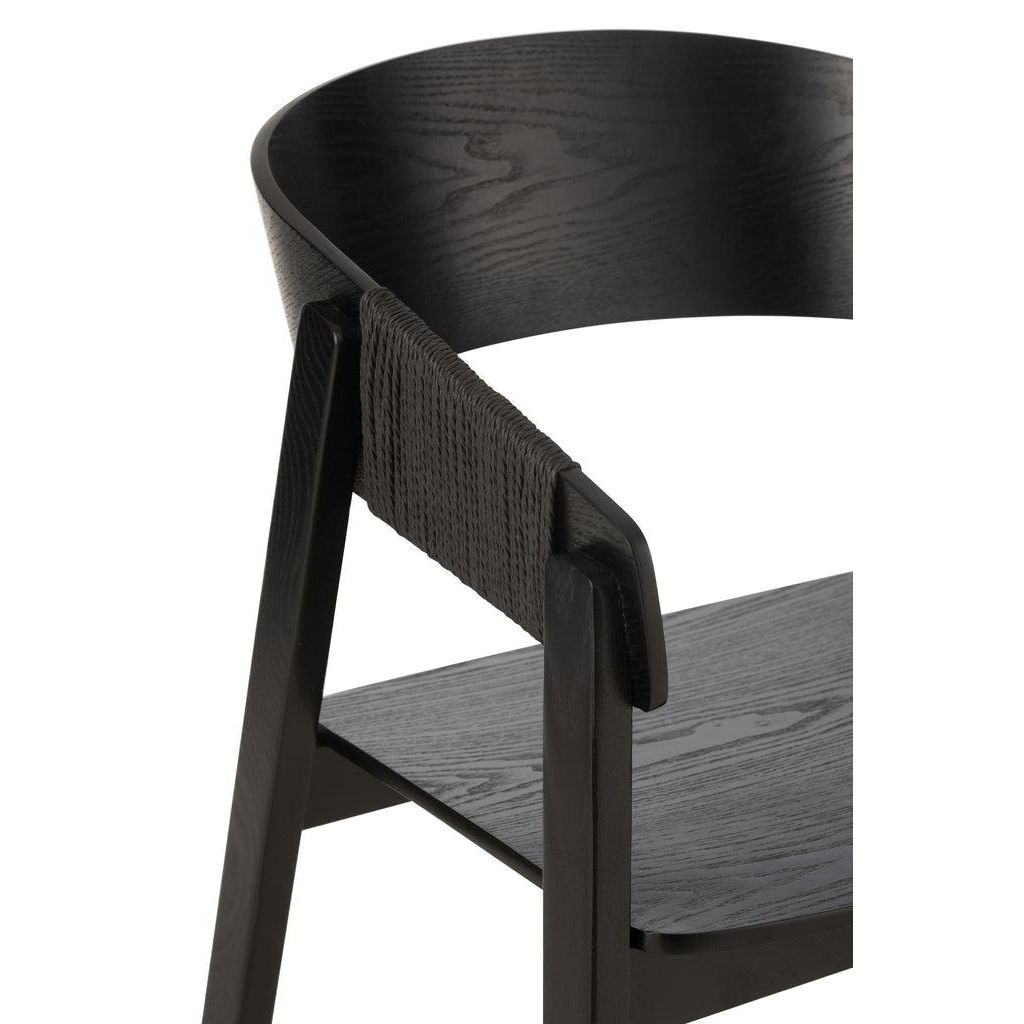 Stoel Naga Essenhout/Touw Zwart J-Line