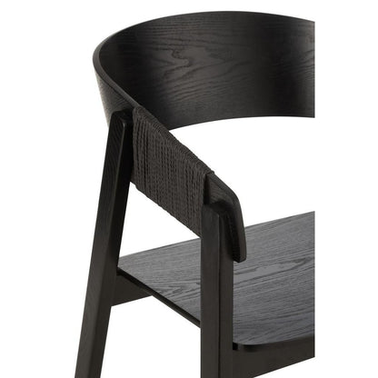 Stoel Naga Essenhout/Touw Zwart J-Line