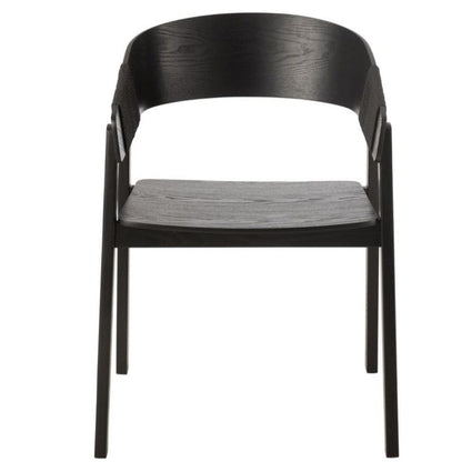 Stoel Naga Essenhout/Touw Zwart - Eetkamerstoel - J-Line - livinglovely.nl