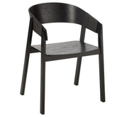 Stoel Naga Essenhout/Touw Zwart - Eetkamerstoel - J-Line - livinglovely.nl