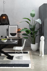 Stoel Rachel Buiten Metaal/Rattan Wit - Eetkamerstoel - J-Line - livinglovely.nl