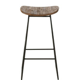 Stoel Rechthoekig Gerecycleerd Teak Naturel Large - Barkruk - J-Line - livinglovely.nl