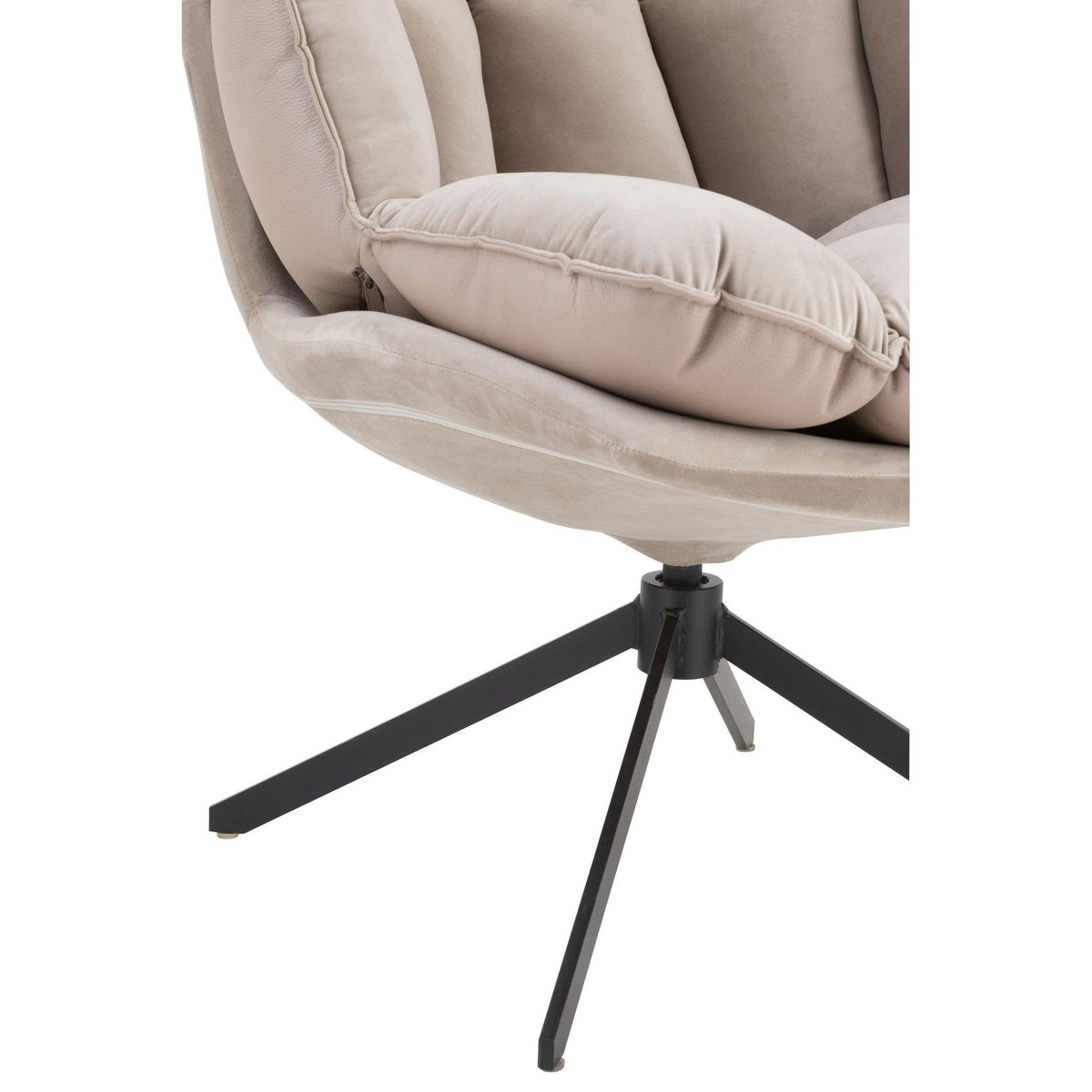 Stoel Relax Kussen Op Frame Textiel/Metaal Extra Licht Grijs J-Line