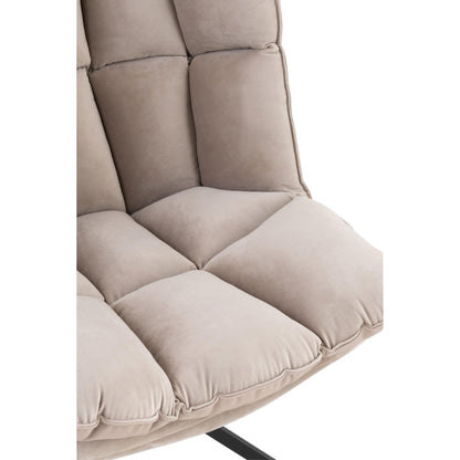 Stoel Relax Kussen Op Frame Textiel/Metaal Extra Licht Grijs J-Line