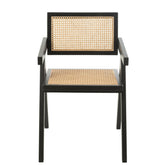 Stoel Rooster Essenhout/Rattan Zwart J-Line