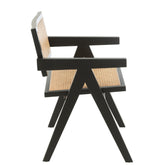 Stoel Rooster Essenhout/Rattan Zwart J-Line