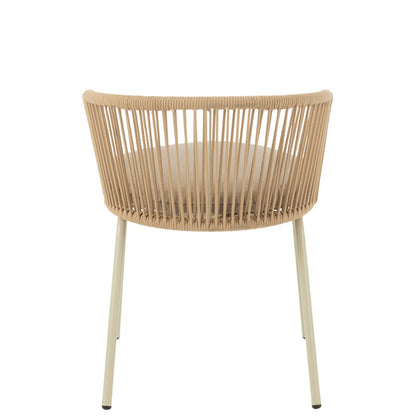 Stoel Toa Metaal/Koord Beige - Terrasstoel - J-Line - livinglovely.nl