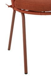 Stoel Toa Metaal/Koord Rood - Terrasstoel - J-Line - livinglovely.nl