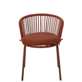 Stoel Toa Metaal/Koord Rood - Terrasstoel - J-Line - livinglovely.nl