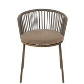 Stoel Toa Metaal/Touw Bruin - Terrasstoel - J-Line - livinglovely.nl