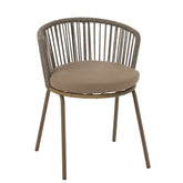 Stoel Toa Metaal/Touw Bruin - Terrasstoel - J-Line - livinglovely.nl