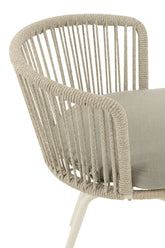 Stoel Toa Metaal/Touw Grijs - Terrasstoel - J-Line - livinglovely.nl