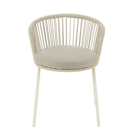 Stoel Toa Metaal/Touw Grijs - Terrasstoel - J-Line - livinglovely.nl