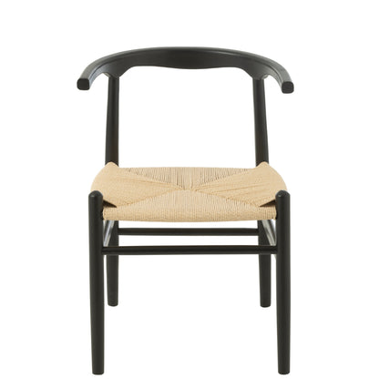 Stoel Toon Beukenhout/Touw Zwart J-Line