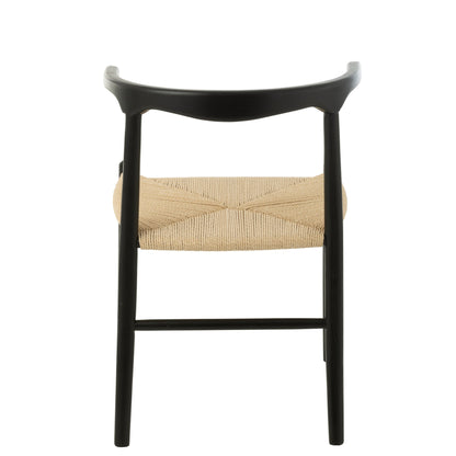 Stoel Toon Beukenhout/Touw Zwart J-Line