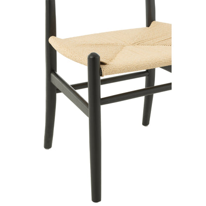 Stoel Toon Beukenhout/Touw Zwart J-Line