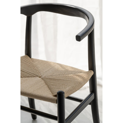 Stoel Toon Beukenhout/Touw Zwart J-Line
