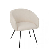 Stoel Wales Staal/Schuim Ivoor - Eetkamerstoel - J-Line - livinglovely.nl