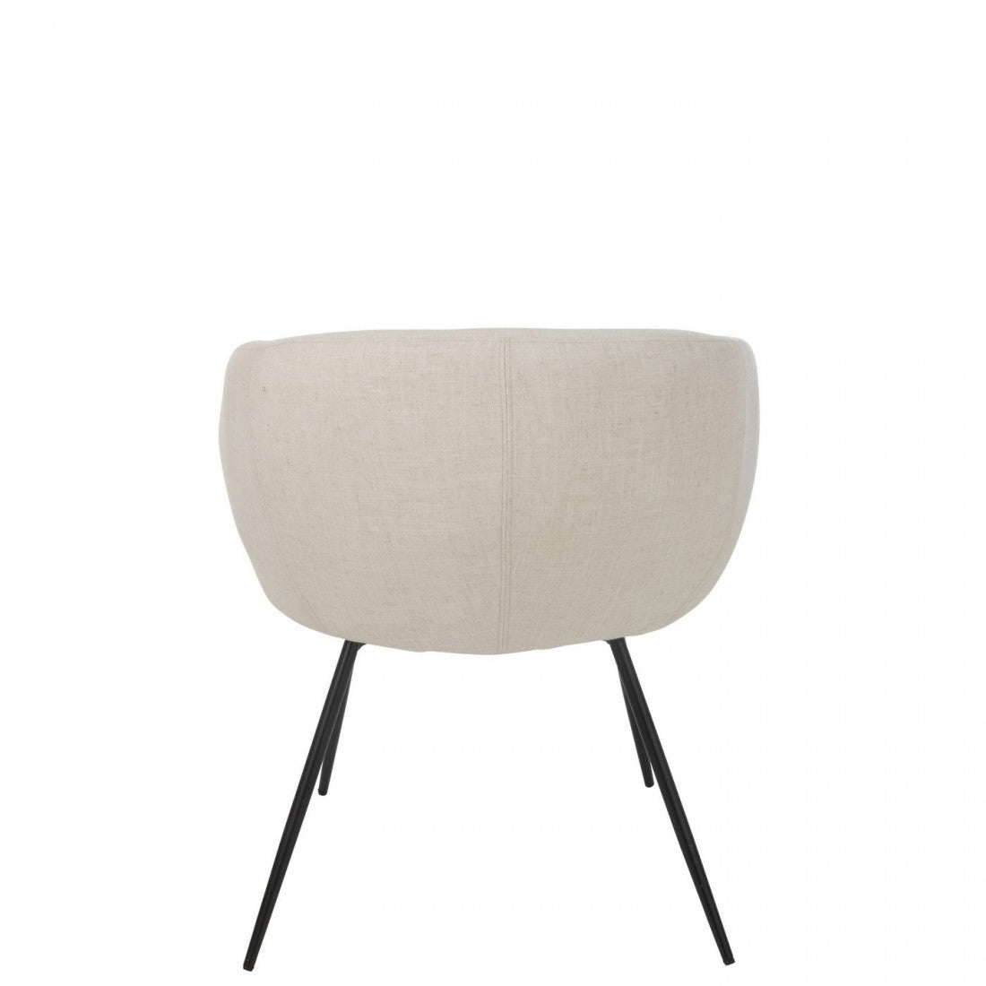 Stoel Wales Staal/Schuim Ivoor - Eetkamerstoel - J-Line - livinglovely.nl