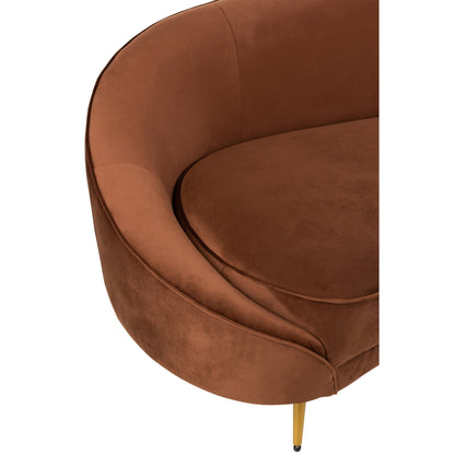 Stoffen Bank Elisabeth Bruin 180cm J-Line