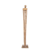 Symon Beeld Aluminium Brown Gold Large van PTMD, slank abstract figuur van goudbruin aluminium op vierkante voet