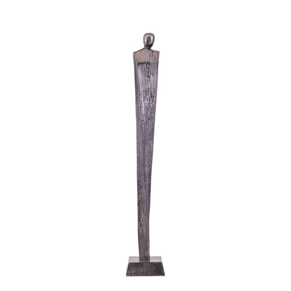 Symon GunMetal Alu Man Shape Statue L - - PTMD - livinglovely.nl