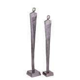 Symon GunMetal Alu Man Shape Statue L - - PTMD - livinglovely.nl