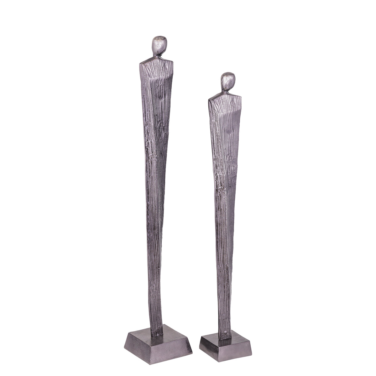 Symon GunMetal Alu Man Shape Statue L - - PTMD - livinglovely.nl