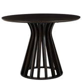 Tafel Connie Mango Hout Donker Bruin Dia 110cmxh76cm J-Line - Eetkamertafel - J-Line - livinglovely.nl