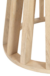 Tafel Eli Mango Hout Naturel Dia 110cmx82,5cm J-Line - Eetkamertafel - J-Line - livinglovely.nl