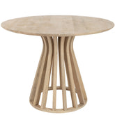 Tafel Eli Mango Hout Naturel Dia 110cmx82,5cm J-Line - Eetkamertafel - J-Line - livinglovely.nl