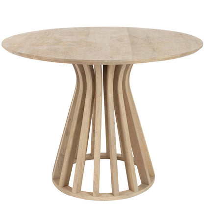 Tafel Eli Mango Hout Naturel Dia 110cmx82,5cm J-Line - Eetkamertafel - J-Line - livinglovely.nl