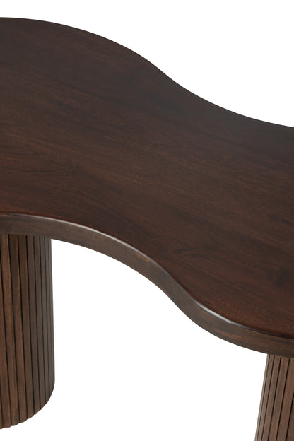 Tafel Infinity Mango Hout Bruin Large 120x64x75cm - Sidetable - J-Line - livinglovely.nl