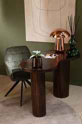 Tafel Infinity Mango Hout Bruin Large 120x64x75cm - Sidetable - J-Line - livinglovely.nl