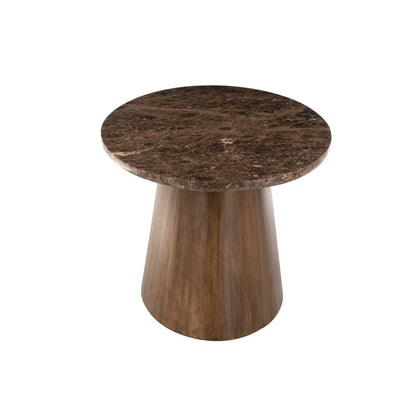 Tafel Ovaal Marmer/Mangohout Bruin J-Line