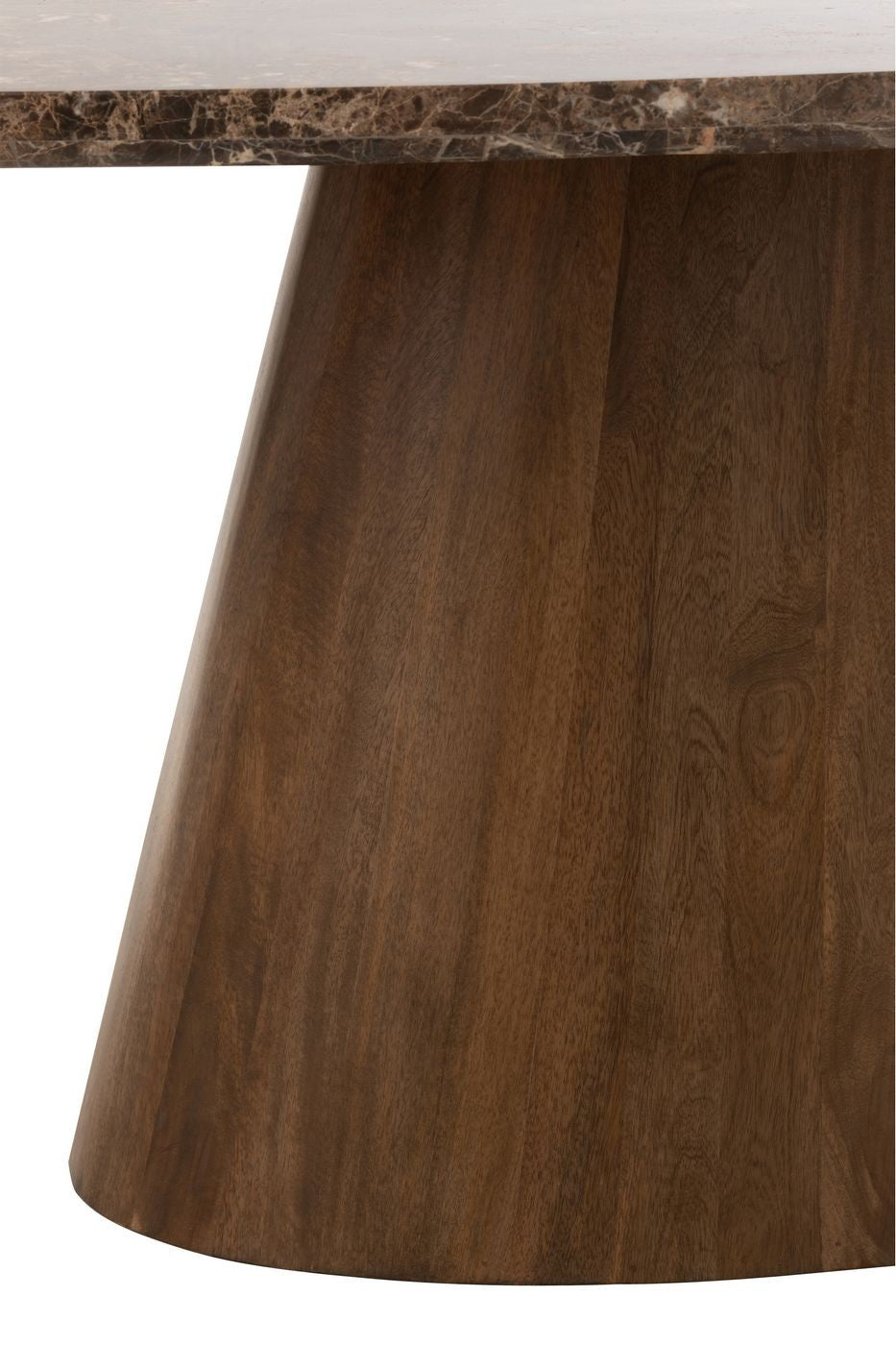 Tafel Ovaal Marmer/Mangohout Bruin J-Line
