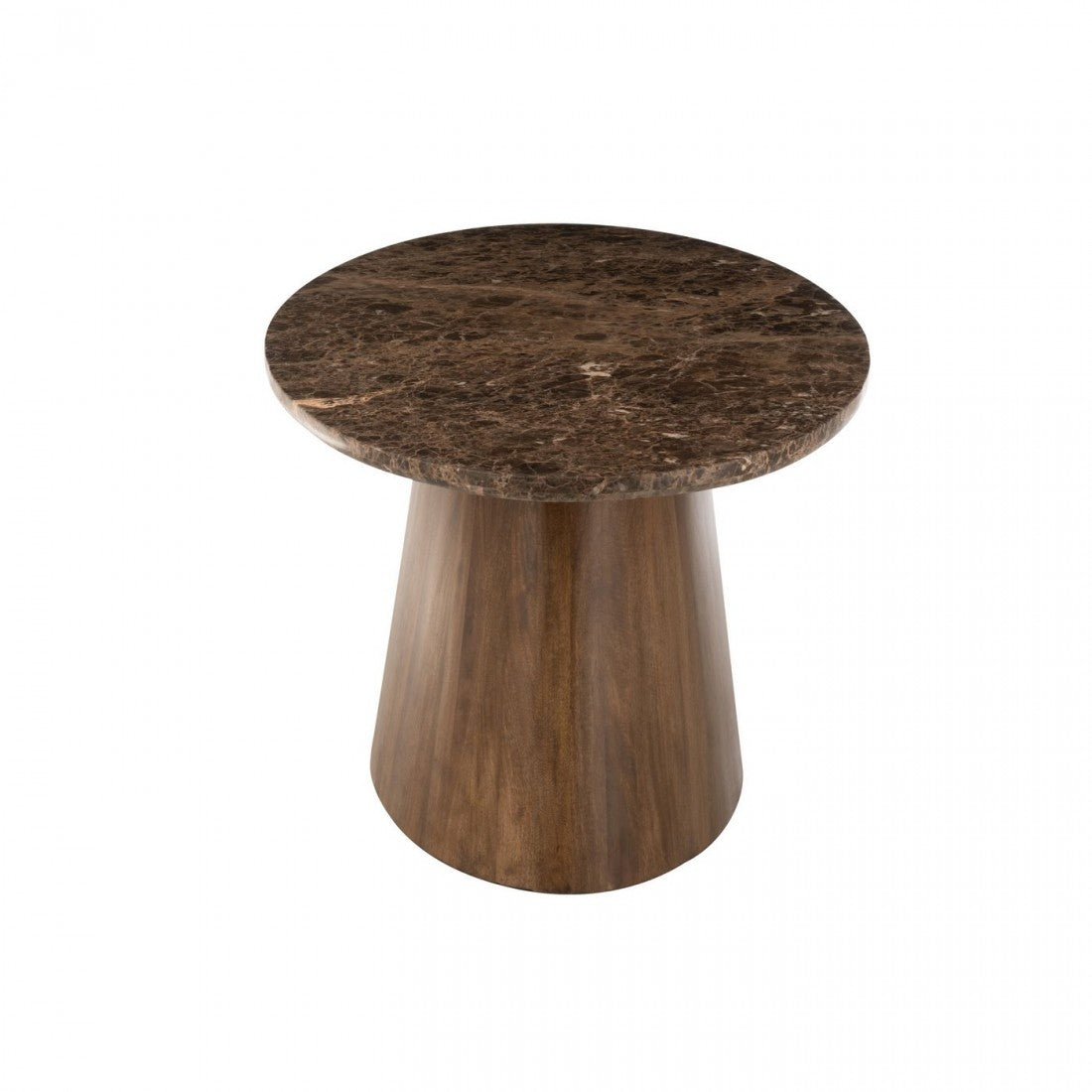 Tafel Ovaal Marmer/Mangohout Bruin J-Line