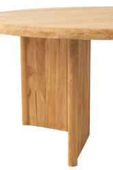 Tafel Rond Teak Hout Naturel Dia 150cmx75cm J-Line - Eetkamertafel - J-Line - livinglovely.nl