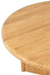 Tafel Rond Teak Hout Naturel Dia 150cmx75cm J-Line - Eetkamertafel - J-Line - livinglovely.nl