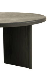 Tafel Rond Teak Hout Zwart Dia 150cmH75cm - Eetkamertafel - J-Line - livinglovely.nl