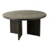 Tafel Rond Teak Hout Zwart Dia 150cmH75cm - Eetkamertafel - J-Line - livinglovely.nl