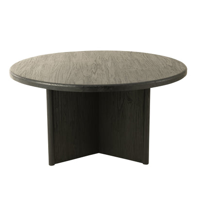 Tafel Rond Teak Hout Zwart J-Line